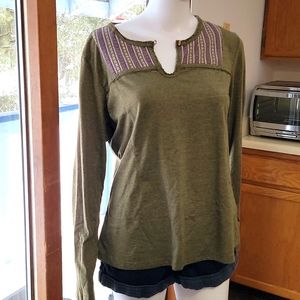 Woolrich Waffle Henley Tee Top